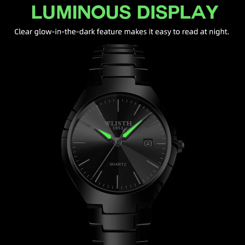 2024 Men Watch Top Brand Luxury Waterproof Luminous Stainless Steel Watches Sport Quartz Clock Mens Date Business Wristwatch 4