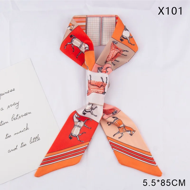 85cm DIY Tie Bag Silk Scarf