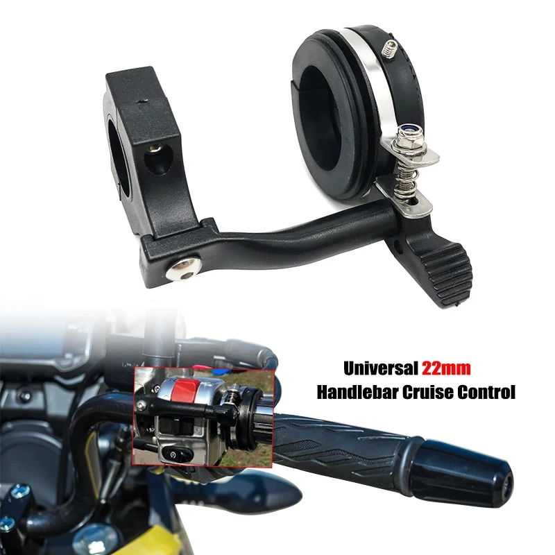 Universal Motorcycle Cruise Control Throttle Lock Assist, 7/8 22mm Handlebar