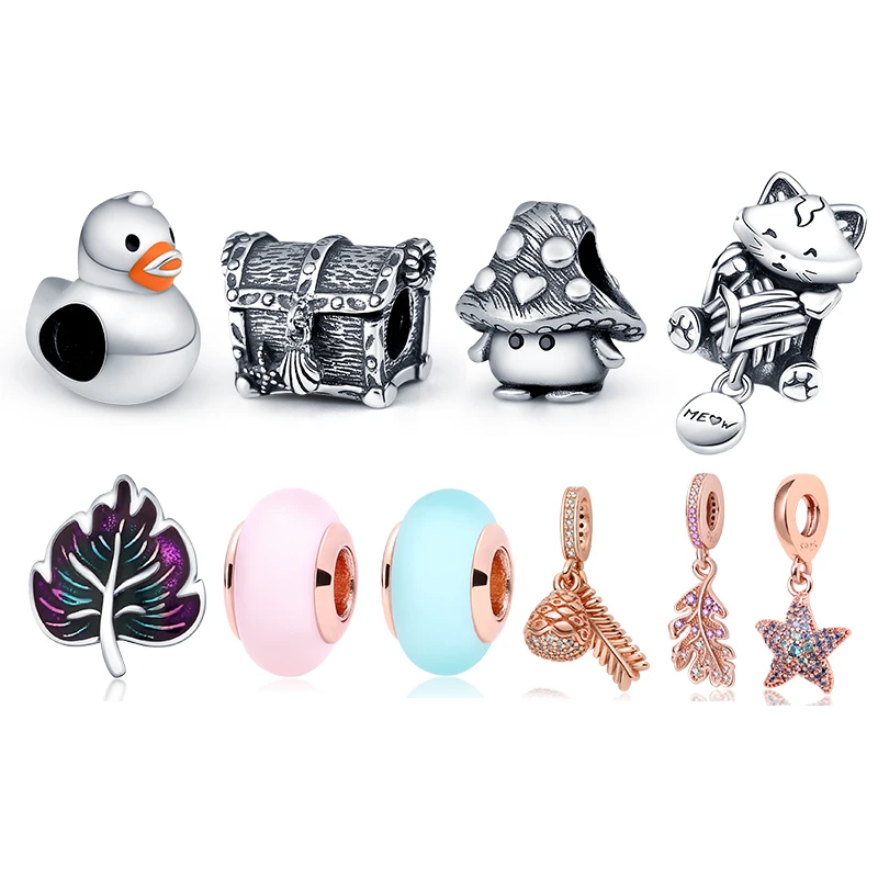 

New 925 Silver Pure Color Round Charm&Beads Suitable For Original 3mm 3mmBracelet&Bangle Women Birthday Fashion Jewelry Gift