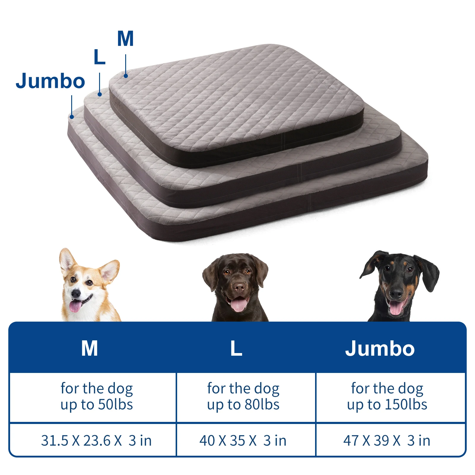Soft Big Dog Bed Orthopedic Washable Puppy Jumbo Mattress Mat Scratch Resistant Kennel Pad With Removable Cover 6 Soft Big Dog Bed Orthopedic Washable Puppy Jumbo Mattress Mat Scratch Resistant Kennel Pad With Removable Cover 6