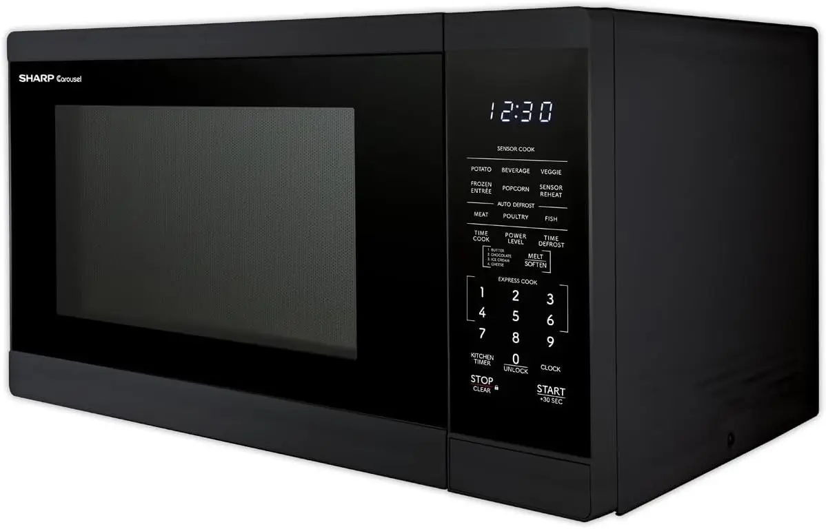 SMC1461KB Oven with Removable 12.4" Carousel Turntable, Cubic Feet, 1100 Watt Countertop Microwave, 1.4 CuFt, Black