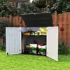 Larger Outdoor Storage Shed Weather Resistance, Horizontal Storage Box Waterproof for Garden, Backyards, 48 Cu.ft Capacity 2