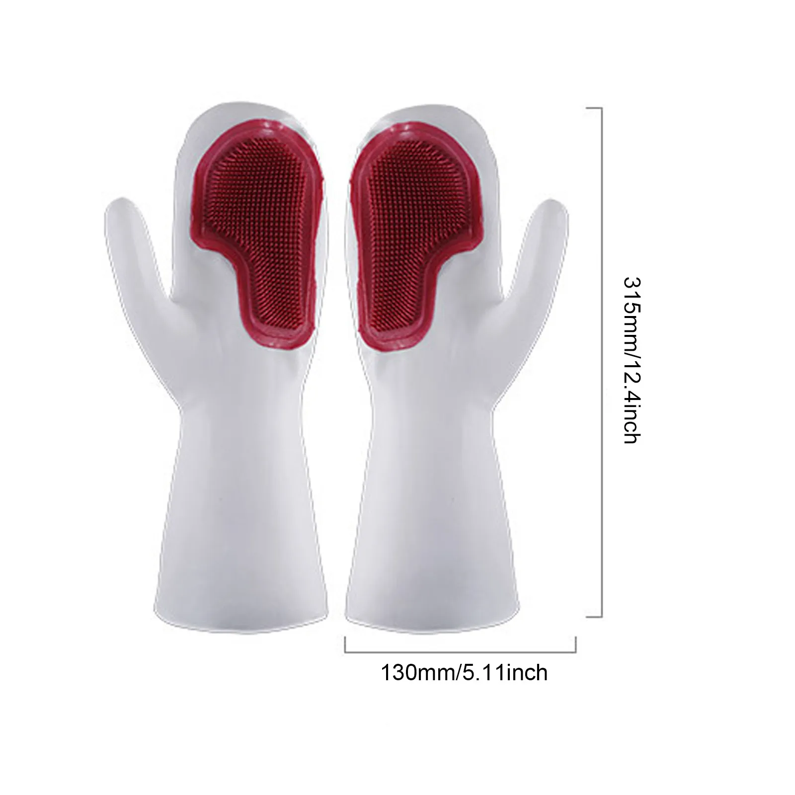Dishwashing Gloves, Silicone Cleaning Reusable Scrub Gloves For Wash Dish,Kitchen, Bathroom