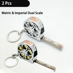 Compact Pocket Tape Measure | Durable Stainless Steel & ABS Casing | Dual System Precision Tool (Silver and gold)
