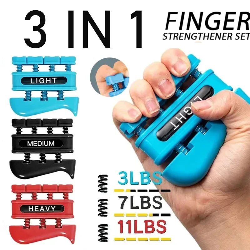 3in1 Finger Strengthener Finger Exerciser Forearm and Hand Strengthener Hand Grip Workout Equipment Musician Rock Climbing finger trainer finger strength trainer