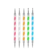 LINMANDA Nail Brush Set Including UV Gel Nail Art Brushes 3D Nail Extension Brush Double Ended Dotting Nail Pen For Nail 5