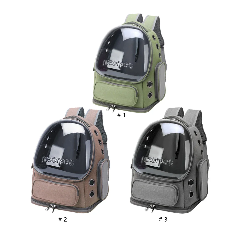 Space Backpack Carrier Bag Breathable Space Capsule Pet Backpack Oxford Cloth Transparent Cover Waterproof for Cat Dog Transport