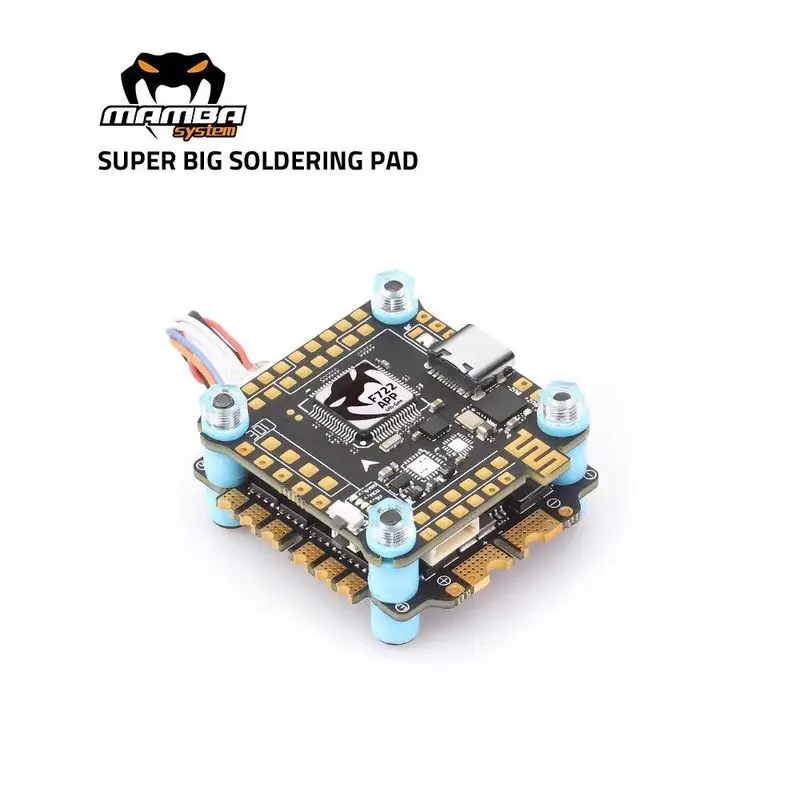 Контроллер Diatone Mamba F722 Mk4 Icm42688p 32 бит 65a 55a Esc Air Unit Супер большая паяльная площадка для дронов FPV thumbnail 4