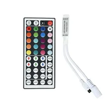 

Mini 44keys RGB Led IR Remote Controller With Receiver Dimmer 5V - 24V For 5050 3528 Strip Fairy Light Lighting Accessories