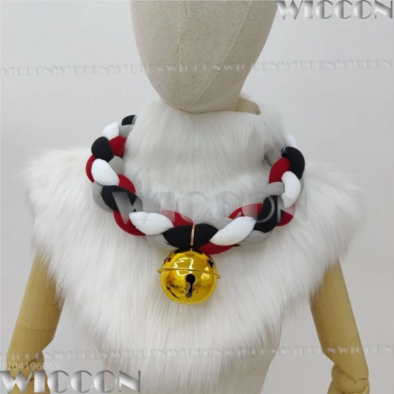 Four-strand Braided Bell Collar Furry Fursuit Kigurumi Cosplay Furred Costume Neck Gaiter Gift Set Holloween Roleplay Customized