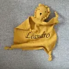 Name Personalized Muslin Cotton Soother Towel Bib Baby Comforter Blanket Infant Kids Sleeping Dolls for Children 2
