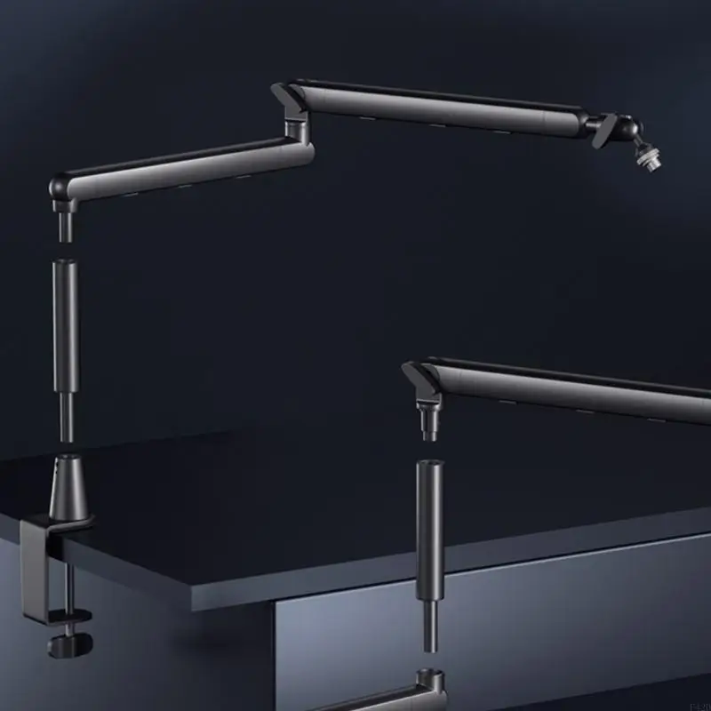 F42D 조정 가능한 360 회전식 마이크 라디오 스튜디오 팟캐스트 게임용 붐 암 데스크 스탠드