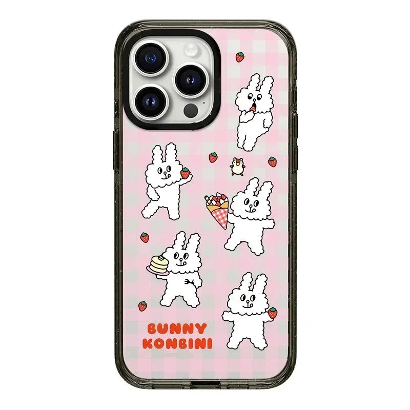 

2.0 Version Acrylic Upgrade Border Cute Rabbit Phone Case Cover for IPhone 11 12 13 14 15 Pro Max Case for IPhone 14 Pro Max
