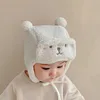Cartoon Baby Ear Protection Hat Winter Thick Lamb Fleece Earmuffs Cap for Infant Boy Girl Cute Bear Warm Plush Toddler Beanies 5
