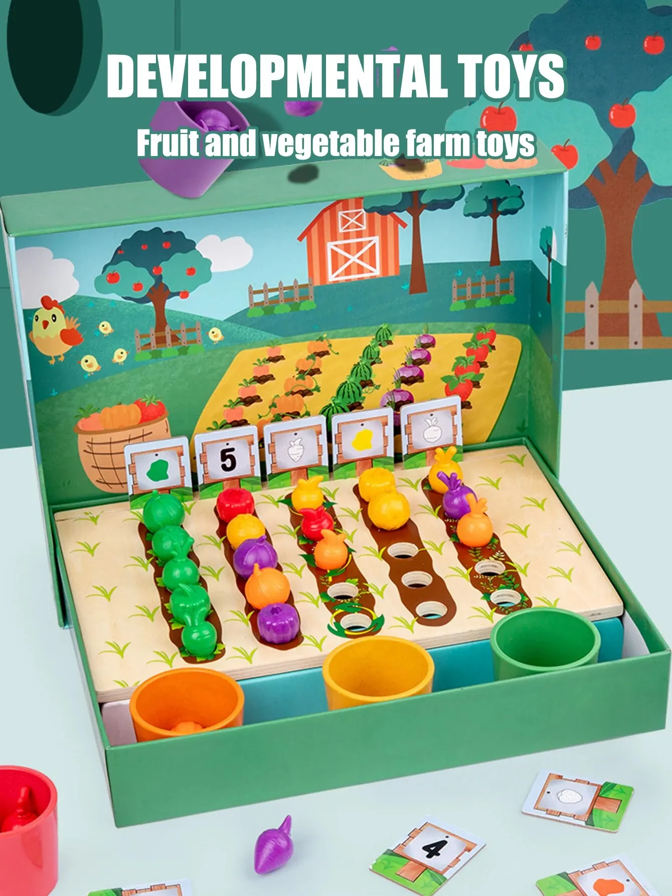 Puzzle De Suelo De Frutas Bigjigs Toys - 48 Piezas De Madera, Educativo, Para Niños 3+ Años