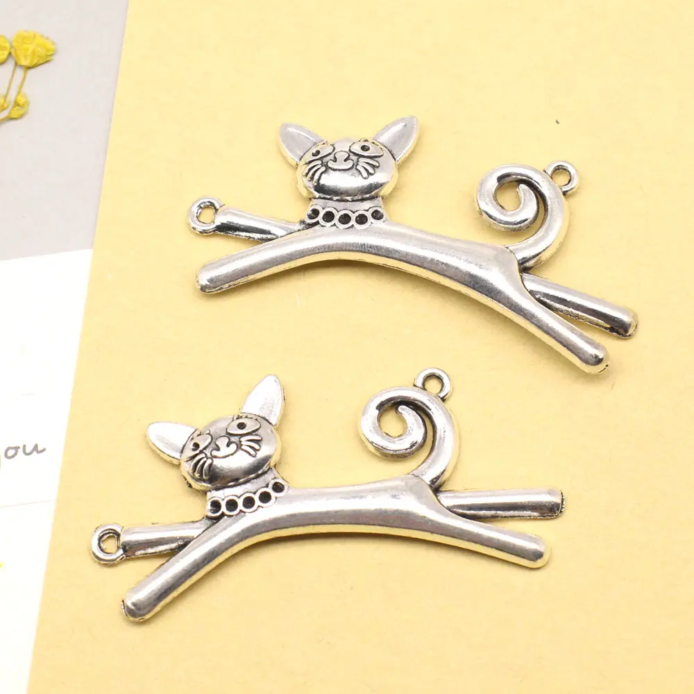 3 шт., парные Подвески в виде кошек, 25 х52 мм