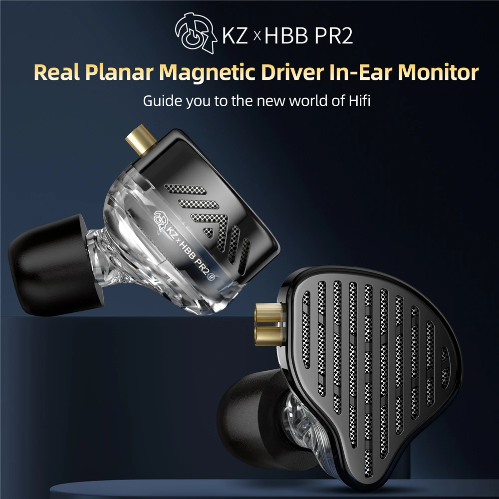 

KZ x HBB PR2 In-Ear Metal Earphones Planar Magnetic Driver IEM HIFI Headphones Monitor Earbuds Bass Sport Headset