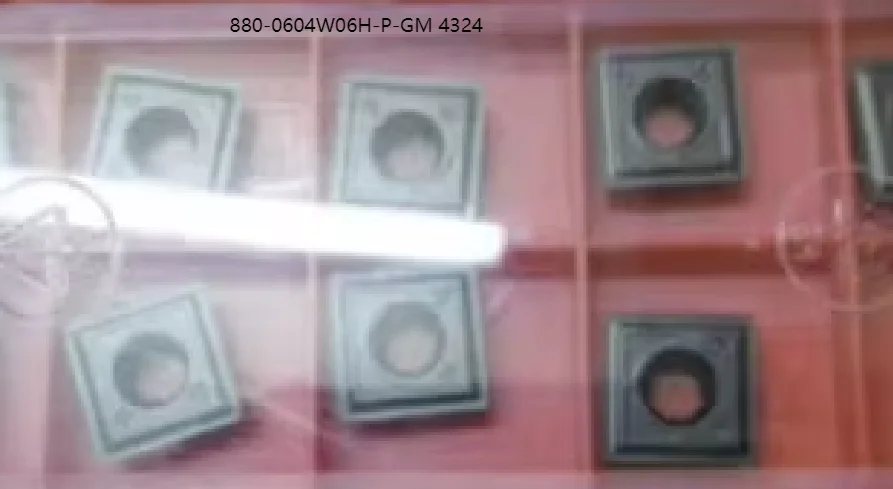 카바이드 삽입물, 880-0604W06H-P-GM 4324, 오리지널 10 개