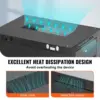 12U Wall Mount Network Cabinet, 15.5'' Deep Server Rack Cabinet Enclosure, 200 lbs Max. Ground-Mounted Load Capacity, with Locki 3