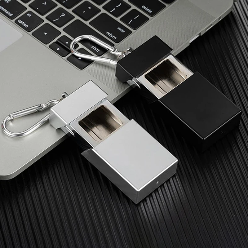 Portable Ashtray Cigarette Ashtray Pocket For Outdoor Ash Holder Pocket Smoking Ash Tray With Lid Key Chain portable ashtray cigarettes ashtray stainless steel ashtray metal ashtray glass ashtray