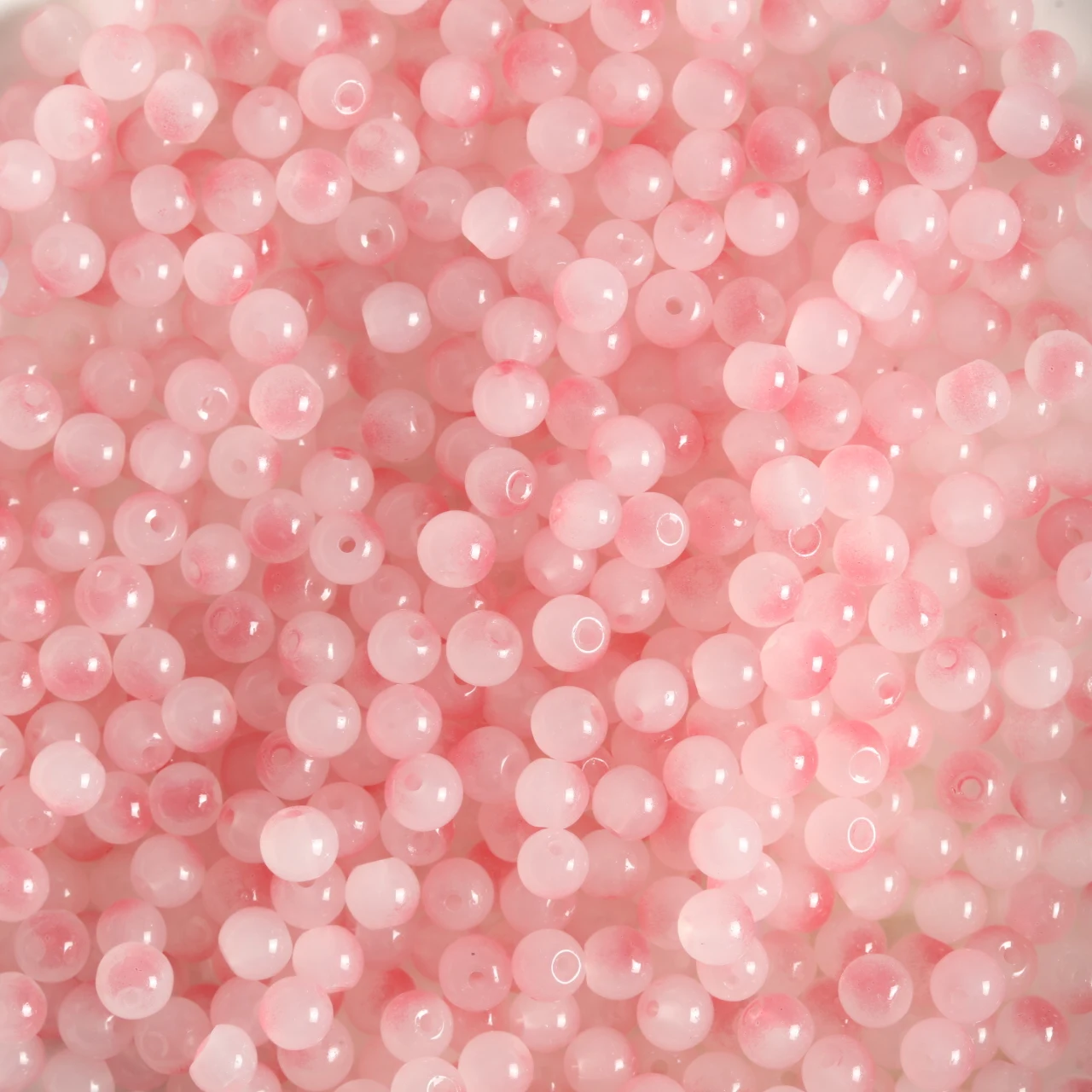 Mint Green Gradient Glass Beads - 6mm Round for Handmade Jewelry Creations