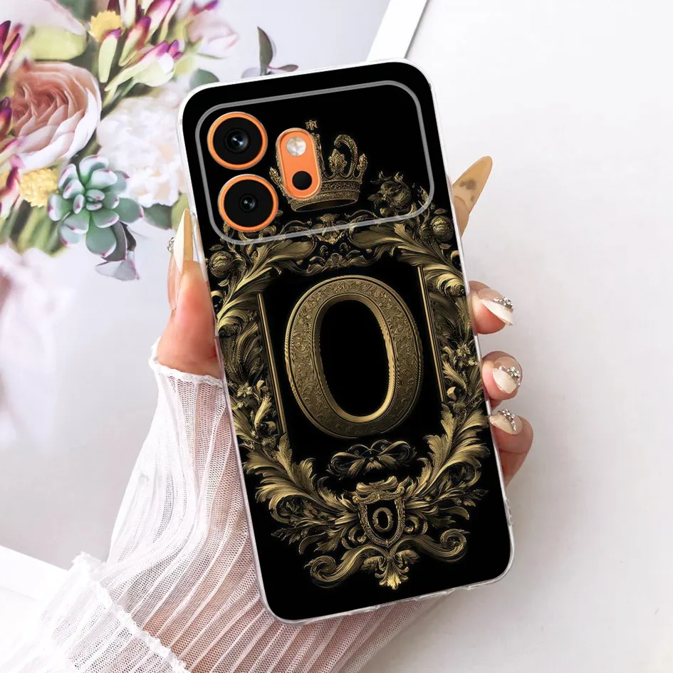 Fashionable Crown Initials Silicone Phone Case Cover, Soft and Stylish