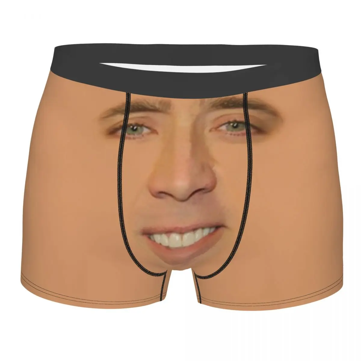 Nicolas Cage face Men's Boxer Briefs Highly Breathable Underwear Top Quality 3D Print Shorts Gift Idea