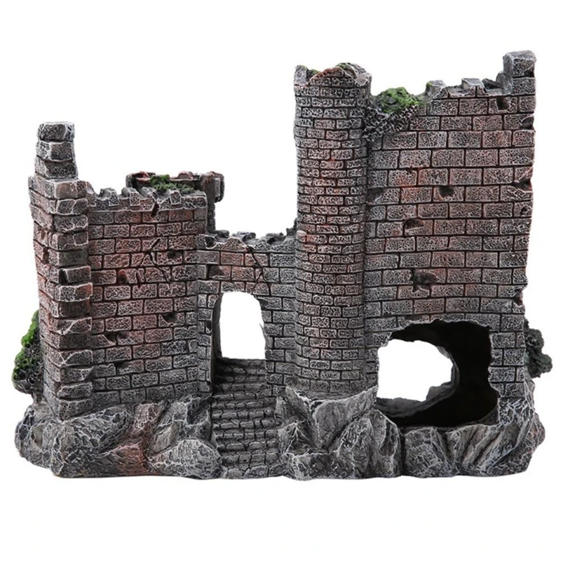 Aquarium Castle Resin Decorations Aquarium Landscaping Castle Fishtanks Decors
