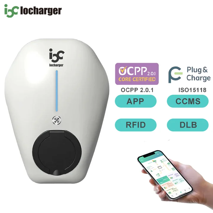 Ocpp 2.0.1 Smart Wallbox 7Kw 11Kw Type2 Caricatore Ev Con Bilanciamento Del Carico Dinamico Trifase