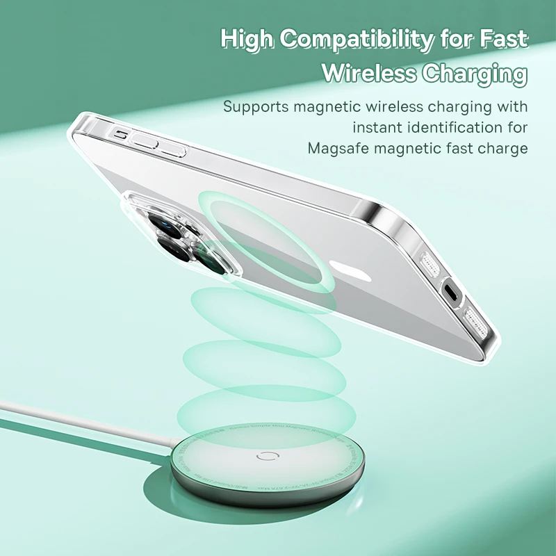 Baseus Magnetic Case for iPhone 15 14 13 12 11 Pro Max Wireless Charging Cover For iPhone 15 13 12 Pro Max PC Magnet Phone Case