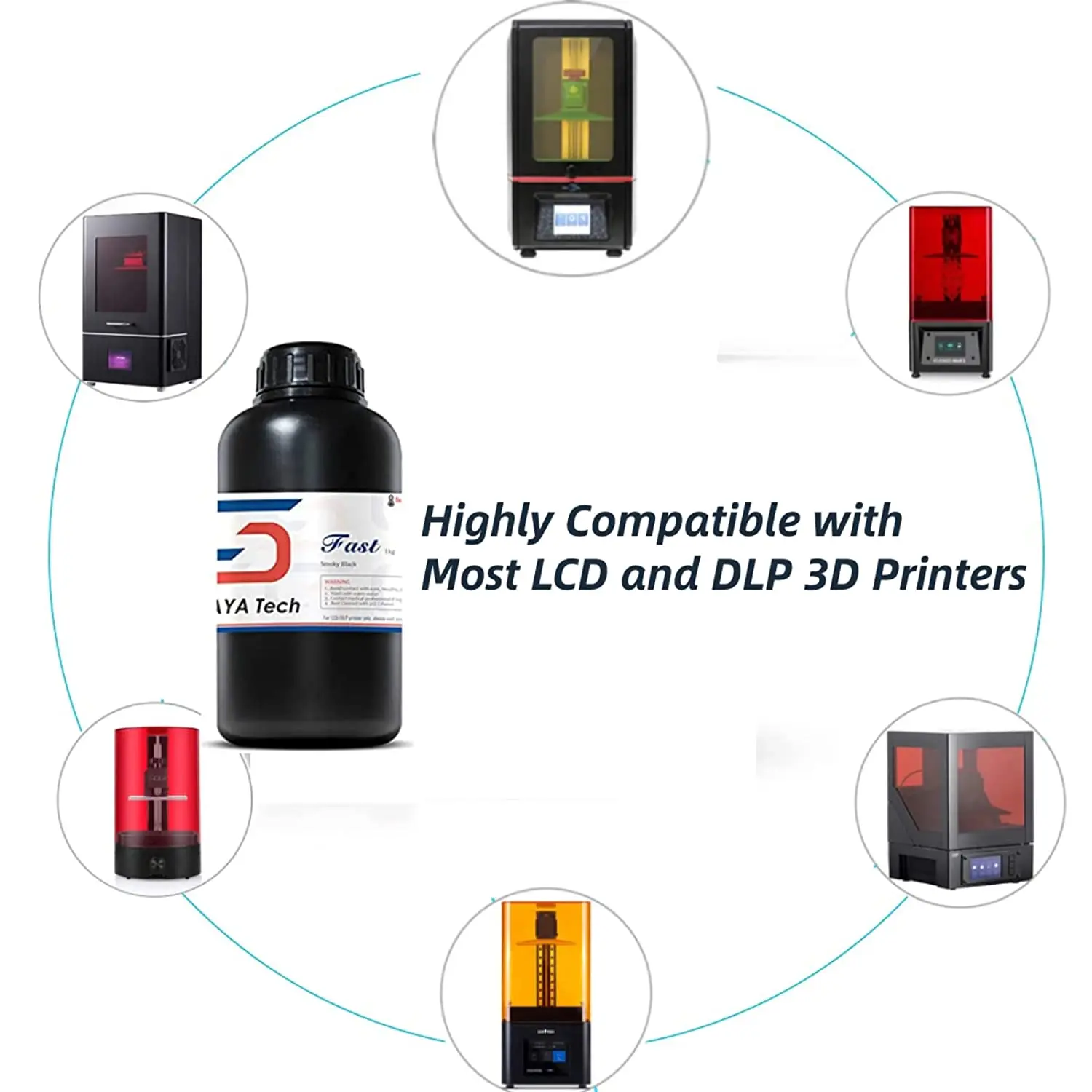 To Tech LCD DLP 3D 인쇄용 ABS 유사 3D 프린터, UV 경화, 깨지지 않는 표준 포토폴리머, 빠른 회색, 405nm 송진