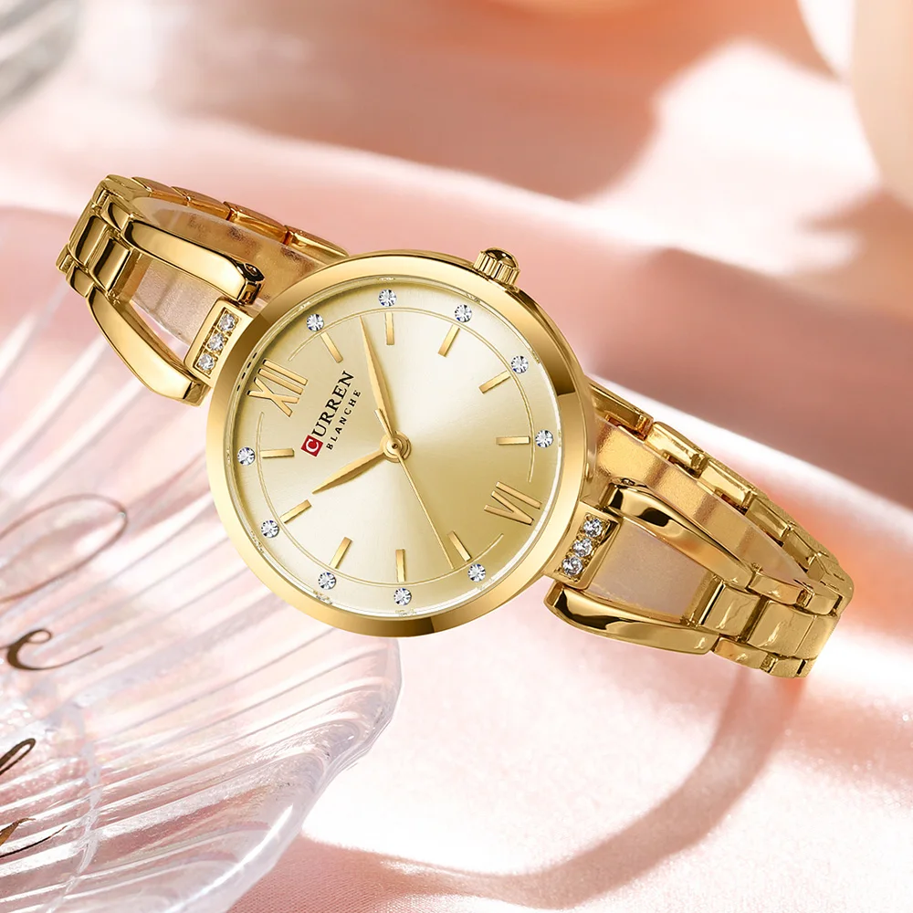 CURREN Women's Watches Elegant Fashion Original Quartz Watch for Laides Waterproof Stainless Steel Simple Luxury Daily Wear 6