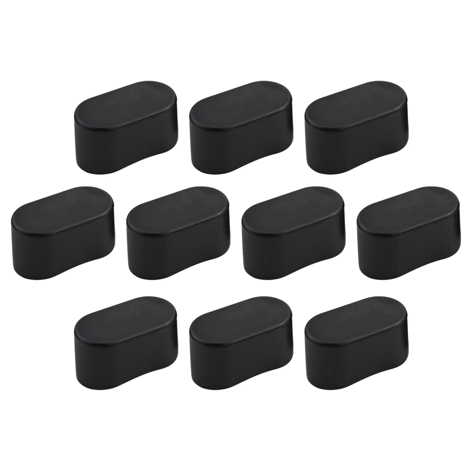 Rubber Oval Chair Leg Covers - 10 Pack Floor Protectors