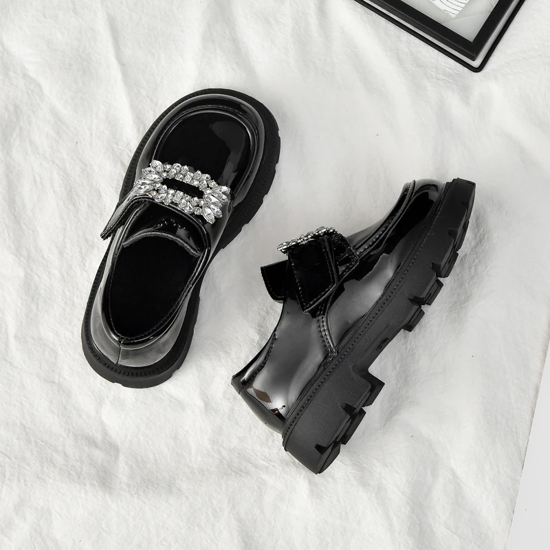 Girls Glitter Dress Shoes Non Slip Autumn Flats