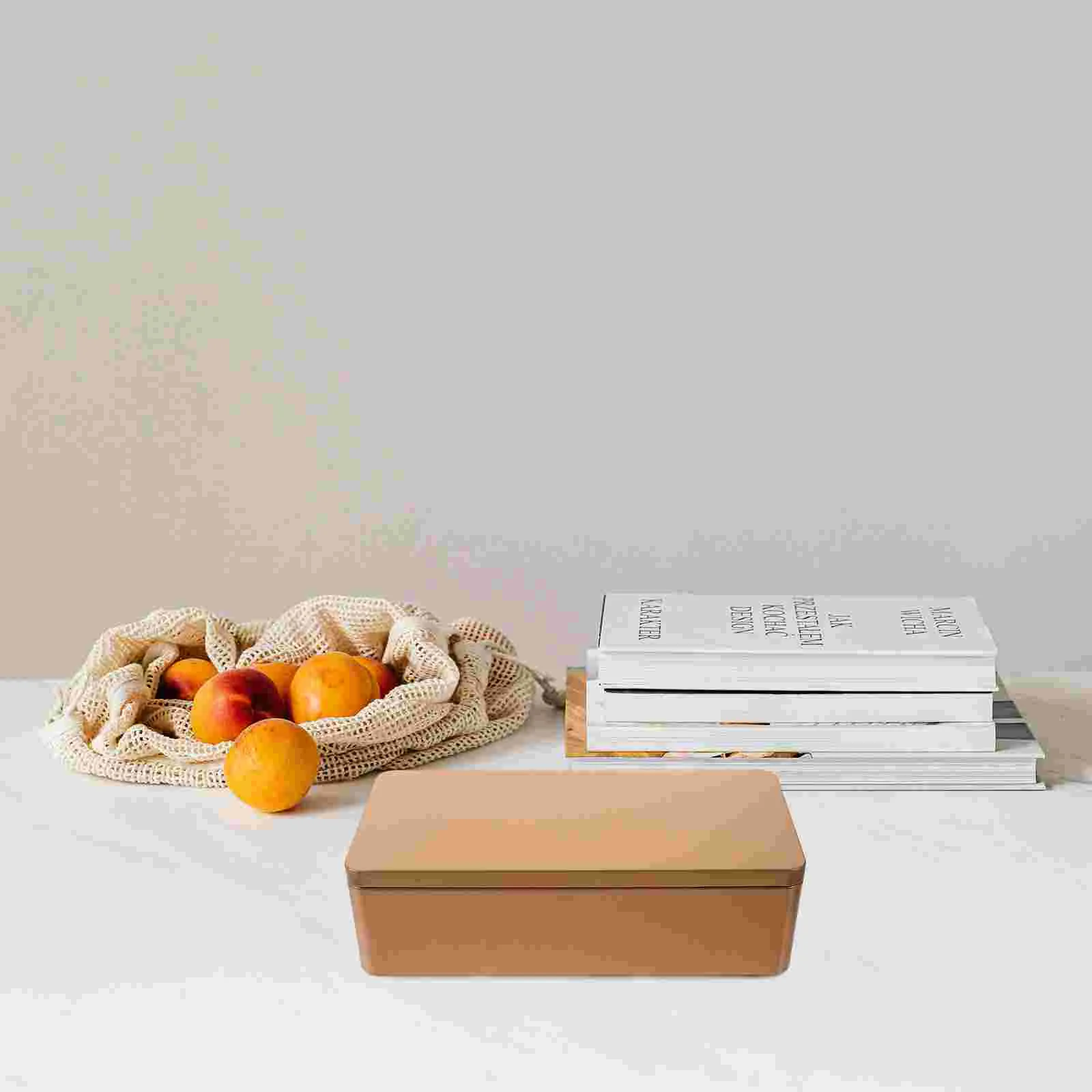 

2 Pcs Rectangular Iron Box Organizer Boxes Wedding Candy Tins Christmas Clothing for Gifts Cookie Tinplate Small