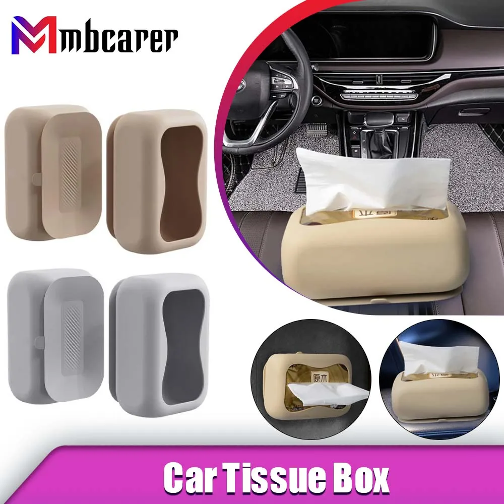 

Silicone Tissue Box Household Suction Cup Tissue Box Hotel Storage Tissue Boxes For Refrigerator Kitchen Bathroom Decoration