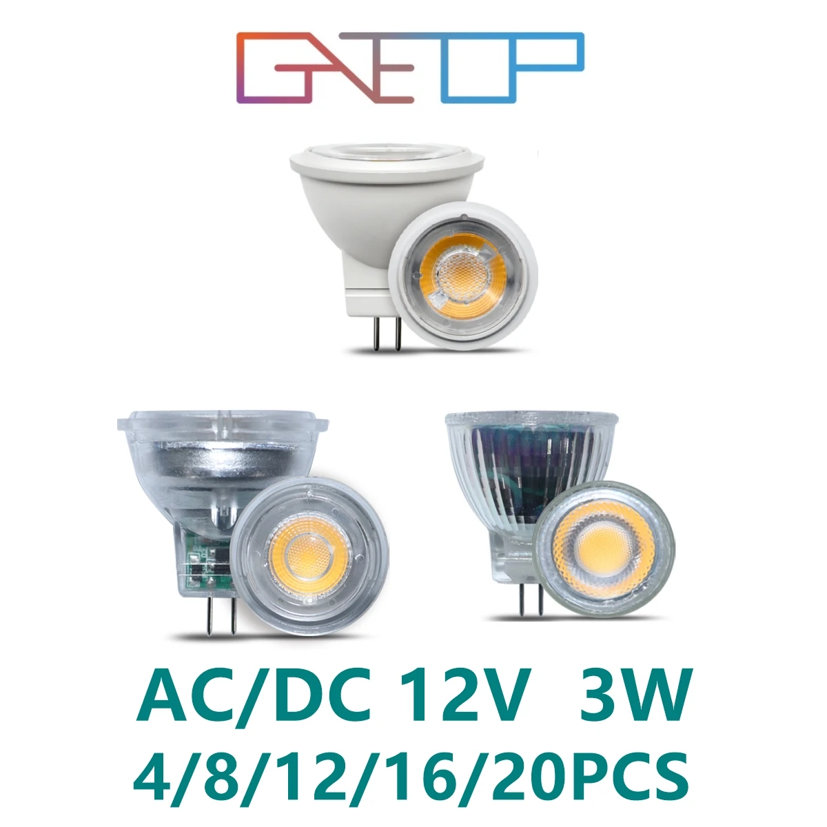 

4-20PCS LED Mini spotlight MR11 AC/DC 12V 3W GU4.0 Low voltage 3000K/4000K/6000K super light suitable for kitchen and study
