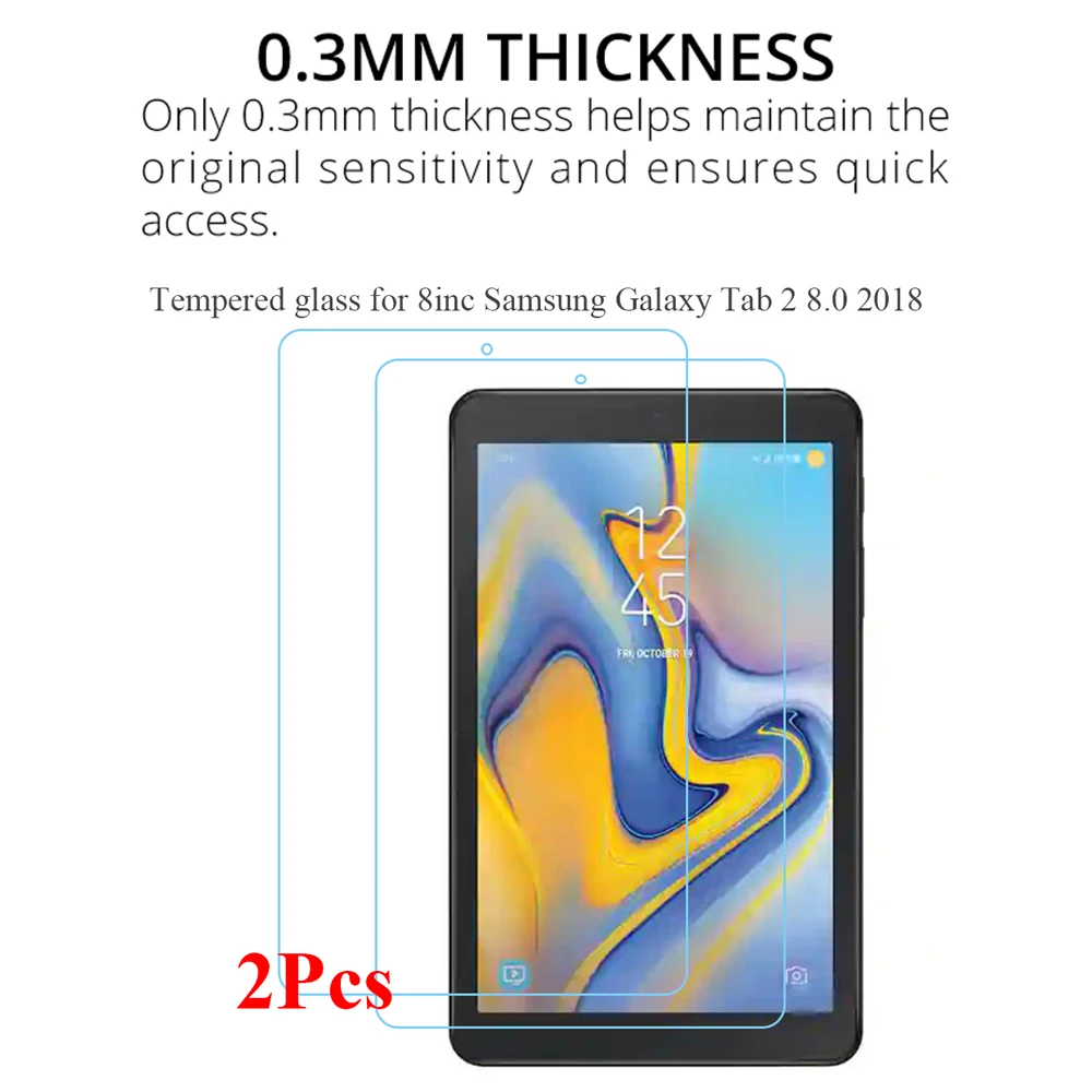 2-Pack HD Tempered Glass Screen Protectors