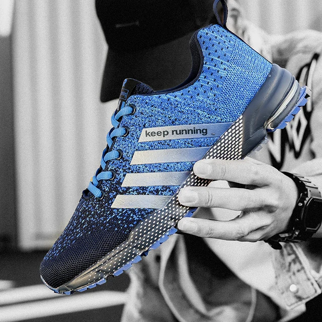 Zapatillas de correr transpirables para hombre y mujer, zapatos deportivos ligeros con cordones, calzado de entrenamiento atlético cómodo - Image 6