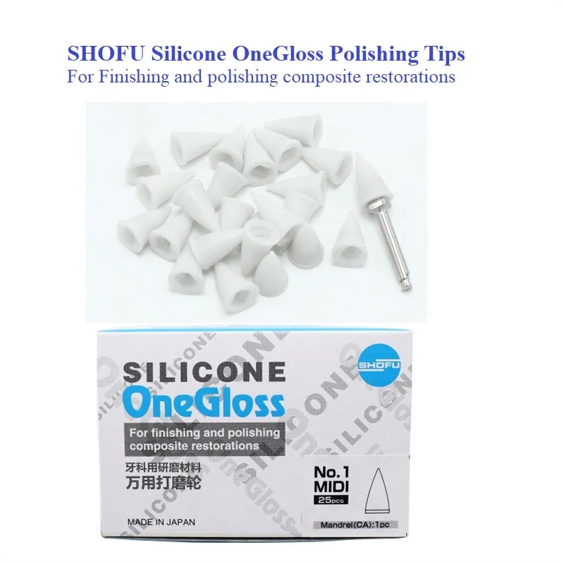 SHOFU Silicone OneGloss Polishing Tips For Finishing Polishing