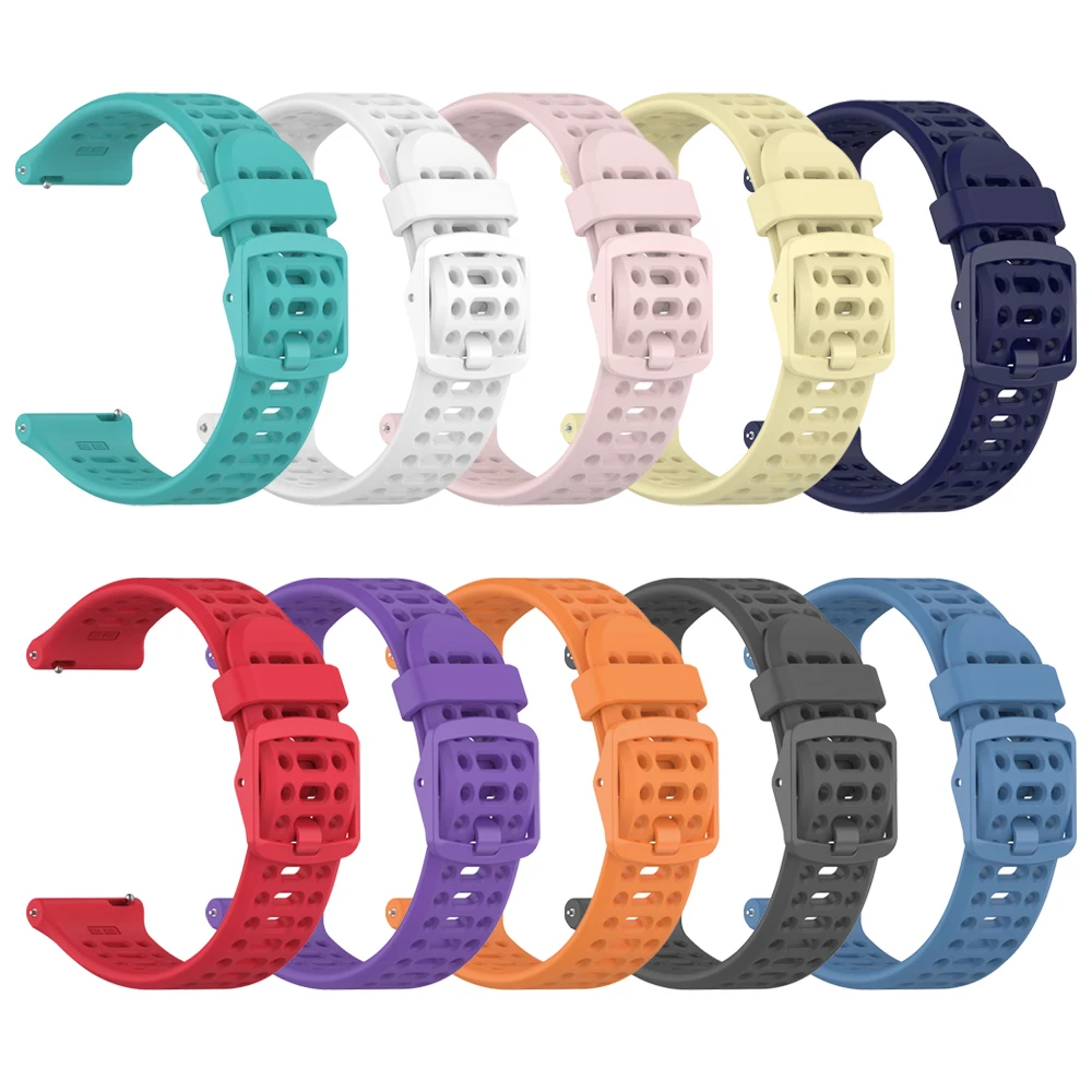 Breathable Silicone Wrist Strap for Smartwatches - Available in 20mm & 22mm Sizes