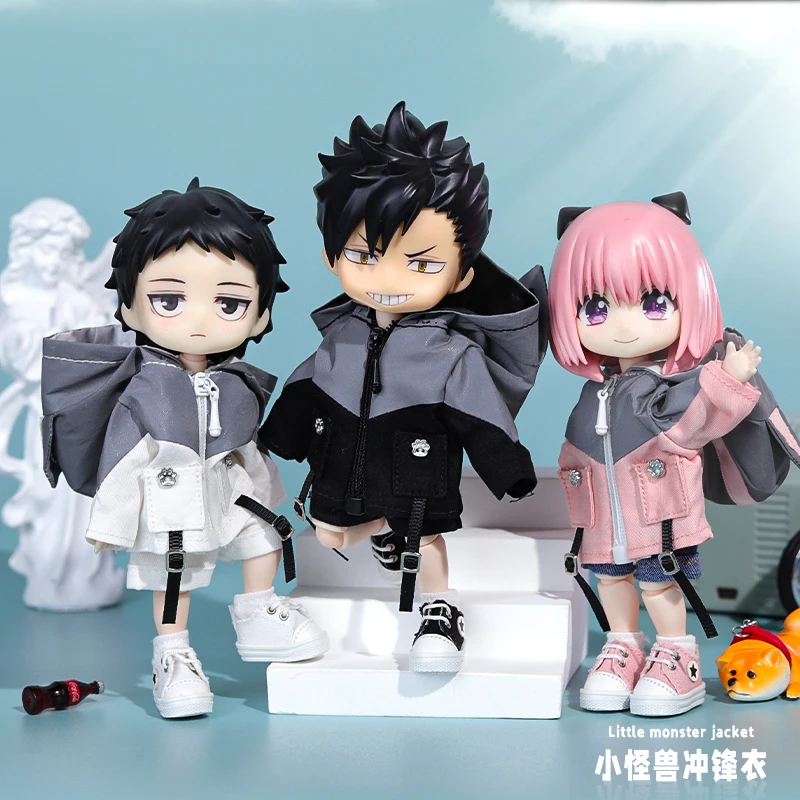Dolls Accessories Casual Wear Doll Reflective Jacket Sportswear Decoration Ob11 Clothing Cool Handmade Doll Coat Obitsu11 3