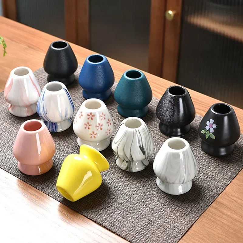 Japanese Matcha Whisk Holder matcha tea tools tea ceremony tools matcha whisk Ceramic Green Tea Bowl Chasen Stand for Living Room Kitchen Dining Room Tea Ceremony Accessories