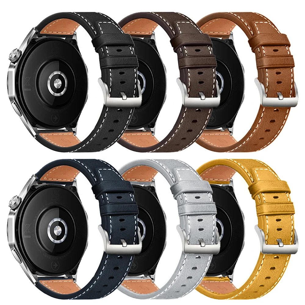 Premium Leather Watch Strap - 20mm/22mm - Elegant Replacement Band