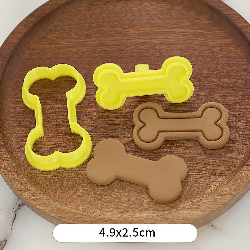 Cute Cartoon Dog Biscuit Mold Teddy Corgi Chewing Bones 3d Three-dimensional Pressing Biscuit Cutter Diy Cake Baking Tool Home
