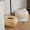 Creative Round Corner Tissue Box Coffee Table Desk Decoration Minimalism Ceramic Tissue Box Bedside Table Paper Towel Case 1