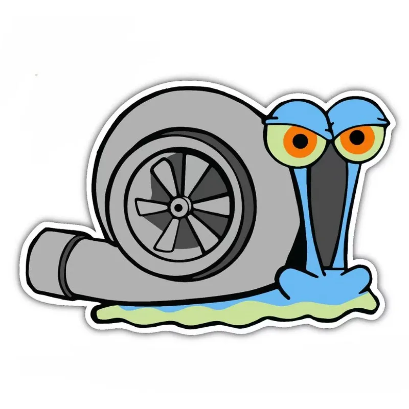 

Cartoon Snail Turbo Car SUV Truck Fun JDM Window Bumper Vinyl Decal Sticker-
