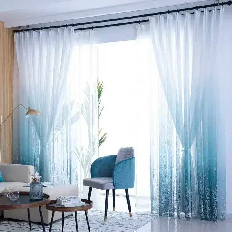 

20919-xz-Ins Style Chenille Blackout Curtains for Living Dining Room Bedroom Animal Jungle Spelling