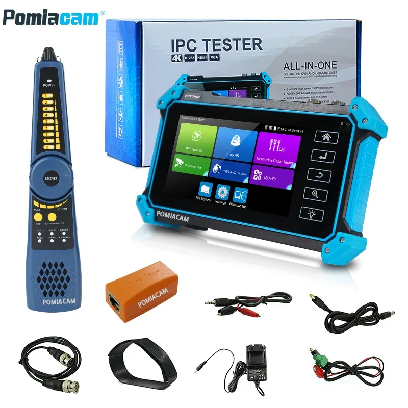 IPC-5200C 5.4inch CCTV Test Monitor HD Coaxial 8MP IP CVI TVI AHD SDI Analog 4k HDMI Input Multi-function H.265 IP Camera Tester hdmi input ip camera tester ipc 9800adhs plus ip analog tvi cvi sdi ahd cctv tester monitor dc12v 3a 48v poe power wifi tdr